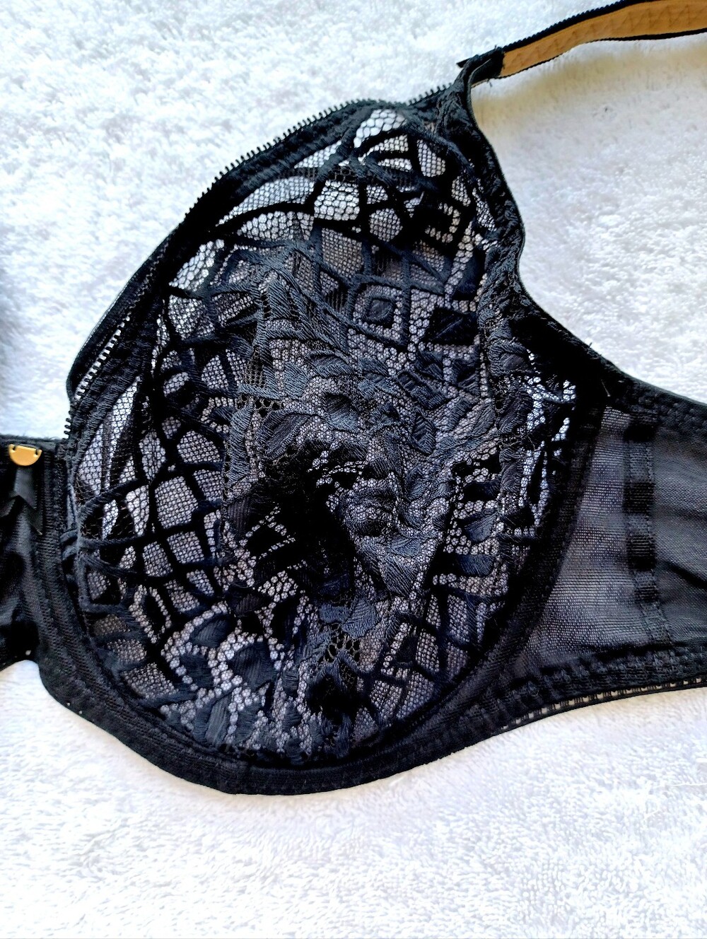 Freya Black Lace Underwire Bra, Size 38G - Picture 7 of 14